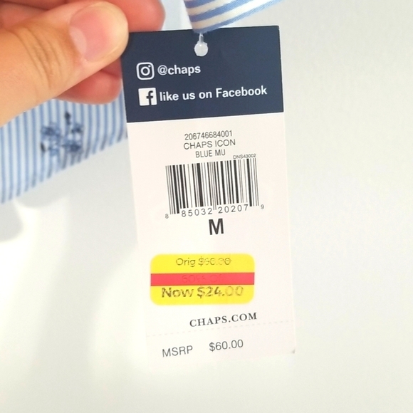 CHAPS BUTTON DOWN SHIRT​​​​​ - Picture 4 of 5